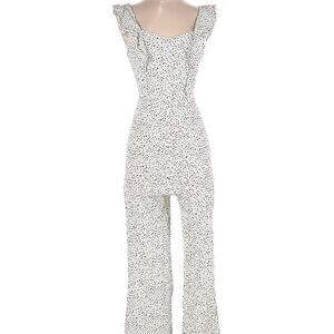Nordstrom-Leith White and Black Polka Dot Jumpsuit